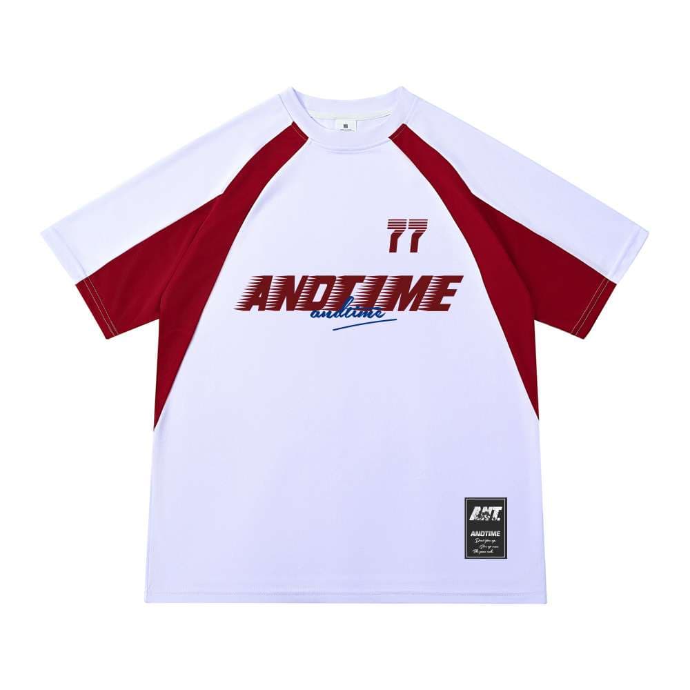 スポーツTシャツ 運動風ラグラン袖配色スポーツ半袖シャツ