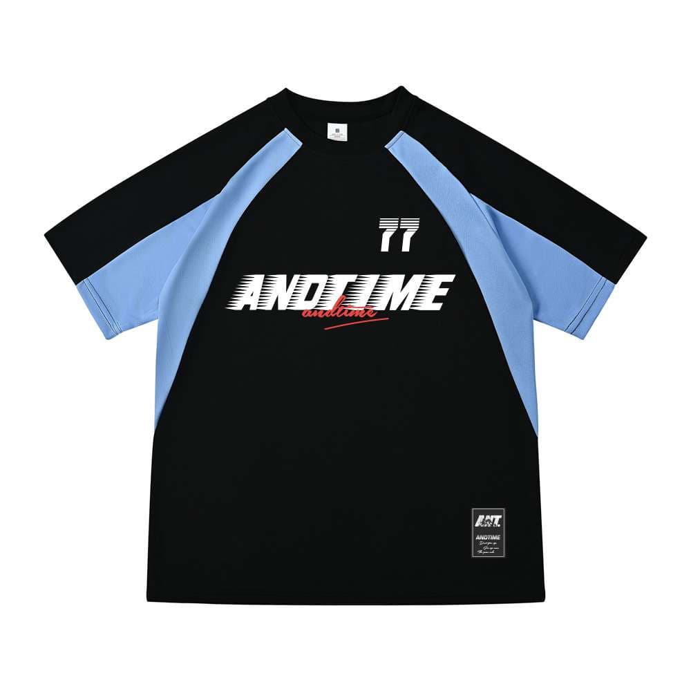 スポーツTシャツ 運動風ラグラン袖配色スポーツ半袖シャツ