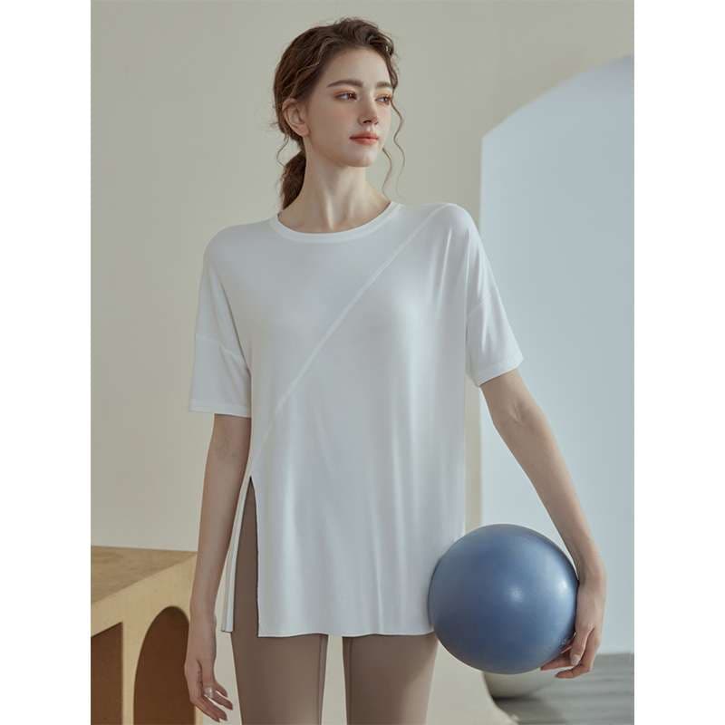 スポーツTシャツ スポーツ用しなやかドレープ半袖シャツ ランニング