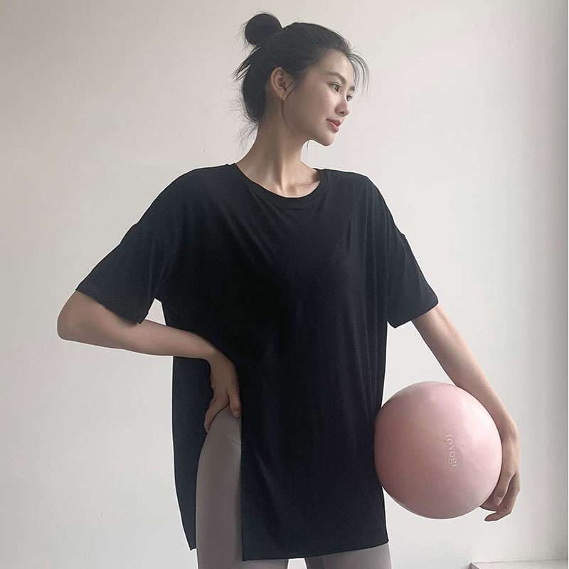 スポーツTシャツ スポーツ用しなやかドレープ半袖シャツ ランニング