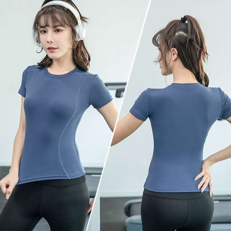 スポーツTシャツ レディース半袖スポーツシャツ 体型フィットタイプ ランニング