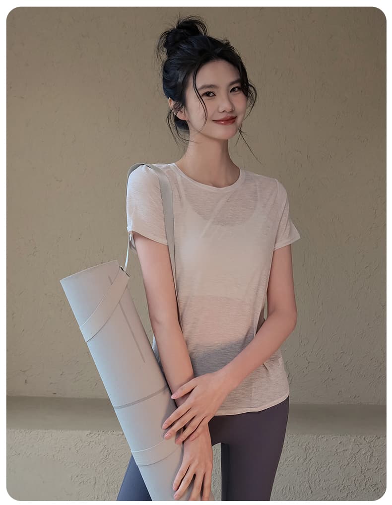 スポーツTシャツ レディース半袖スポーツ着 美シルエット軽やか素材