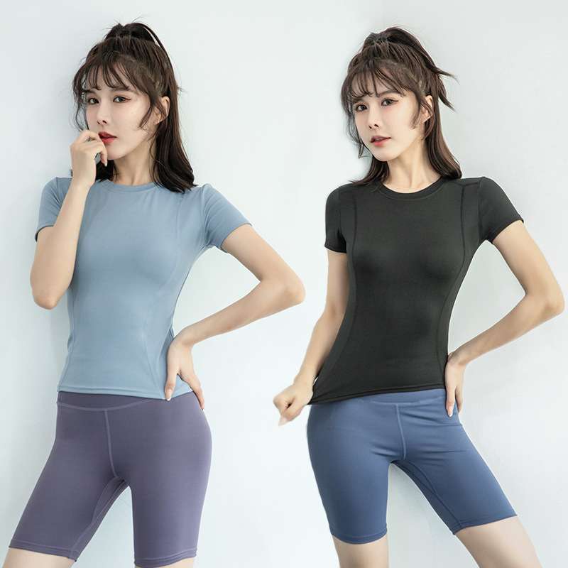 スポーツTシャツ レディース半袖スポーツシャツ 体型フィットタイプ ランニング