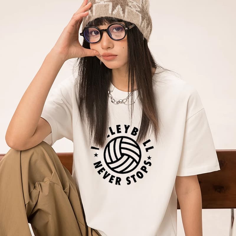 スポーツTシャツ バレーボール 常勝バレーボール円形ロゴTシャツ