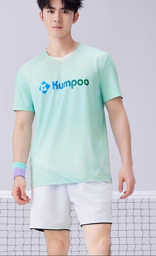 スポーツTシャツ バトミントン 爽快ストライプ バドミントンウェア