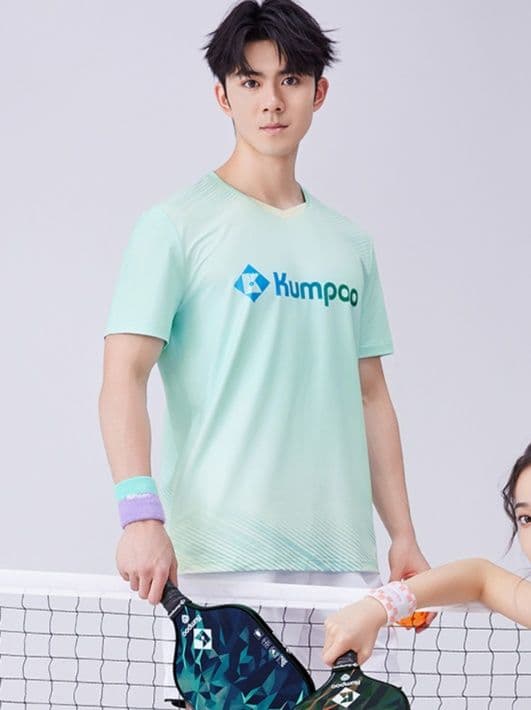 スポーツTシャツ バトミントン 爽快ストライプ バドミントンウェア