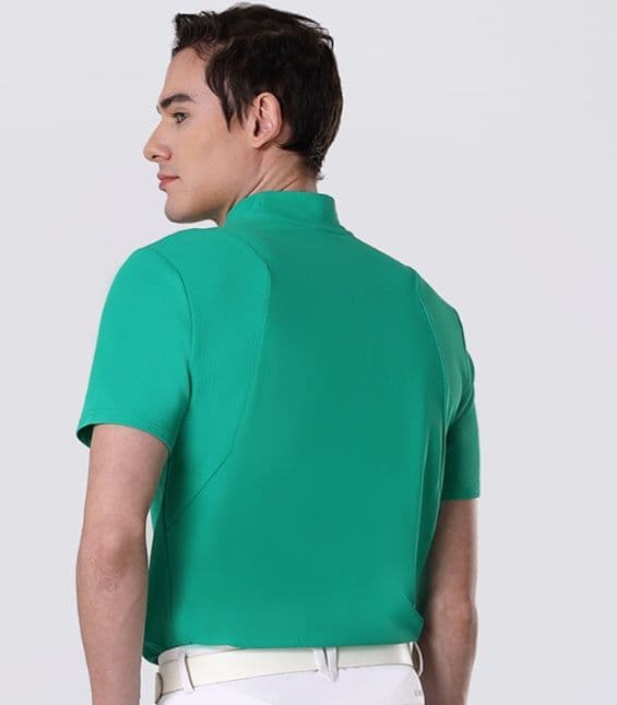 スポーツTシャツ ゴルフ 夏季爽快立領ゴルフシャツ