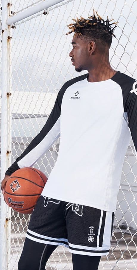 スポーツTシャツ バスケ 高弾性バスケットボール長袖ウェア