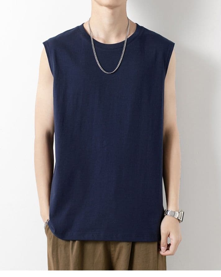 スポーツTシャツ バスケ シンプル無地ノースリーブシャツ