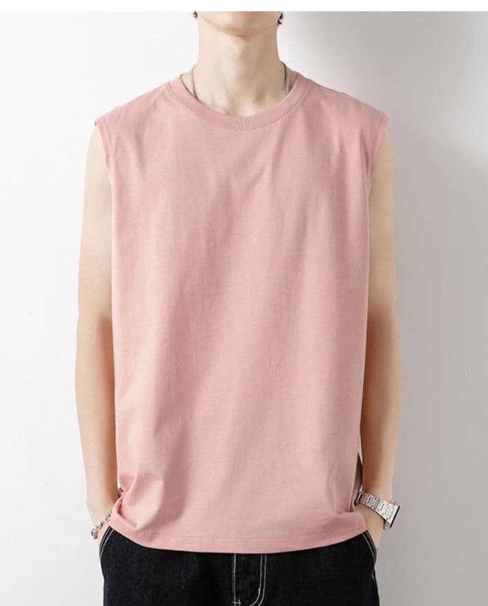 スポーツTシャツ バスケ シンプル無地ノースリーブシャツ