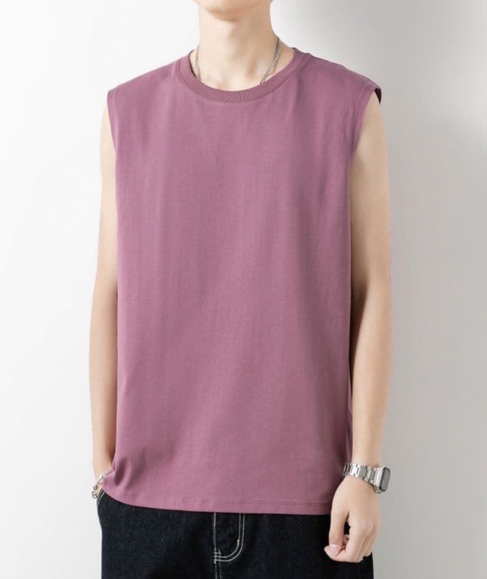 スポーツTシャツ バスケ シンプル無地ノースリーブシャツ
