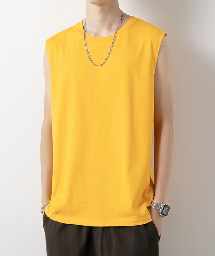 スポーツTシャツ バスケ シンプル無地ノースリーブシャツ