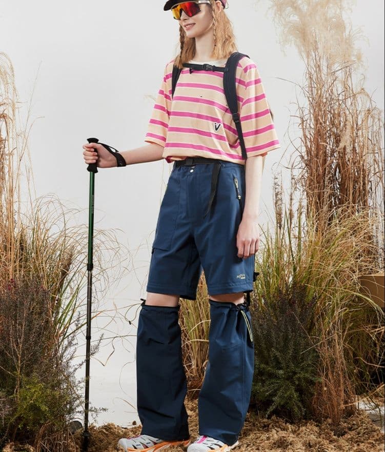 スポーツTシャツ 登山 ハイキング快適ボーダー半袖シャツ