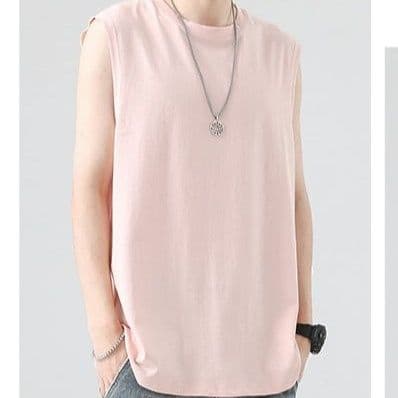 スポーツTシャツ シンプル無地ノースリーブバスケシャツ
