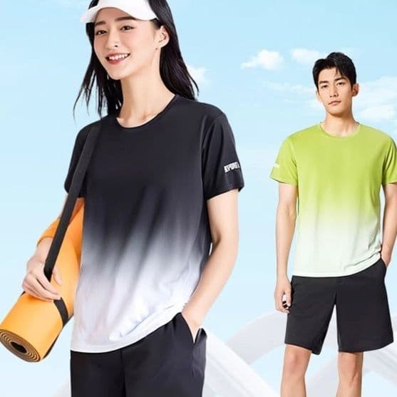 スポーツTシャツ 涼感グラデーションランニングウェア