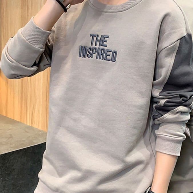スポーツTシャツ インスパイア刺繍ロゴ長袖トレーナー ランニング