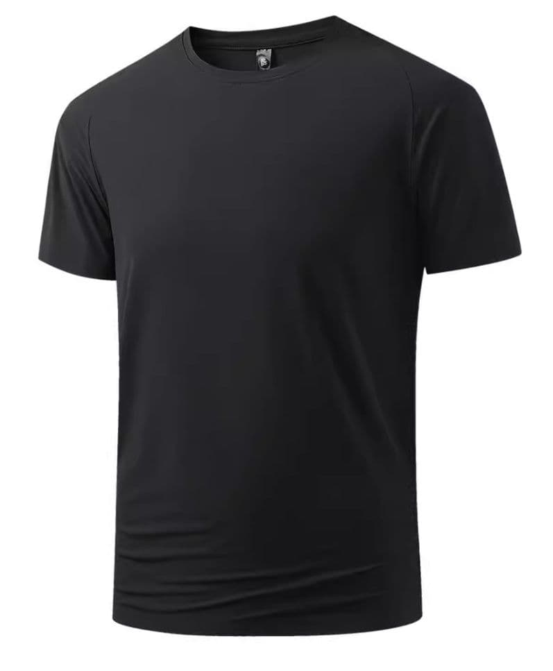 登山用速乾機能素材クルーネック半袖スポーツTシャツ