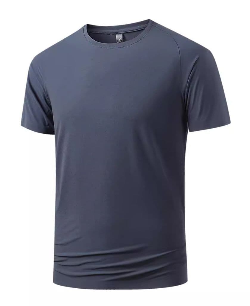 登山用速乾機能素材クルーネック半袖スポーツTシャツ