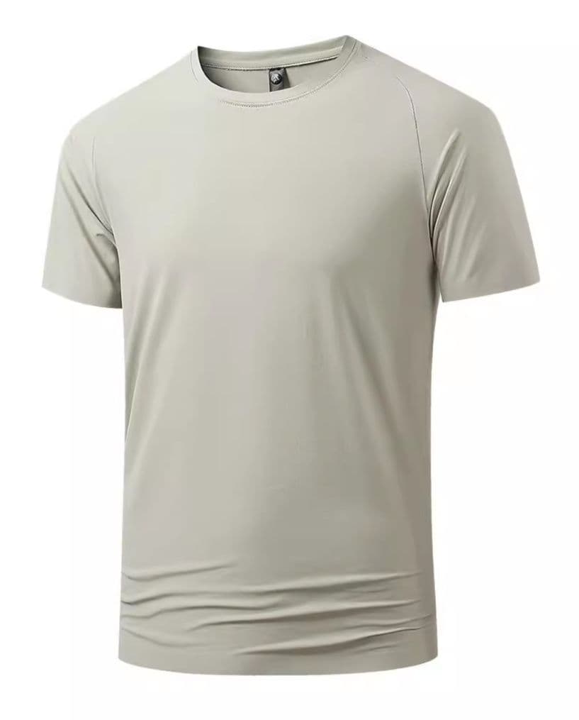 登山用速乾機能素材クルーネック半袖スポーツTシャツ