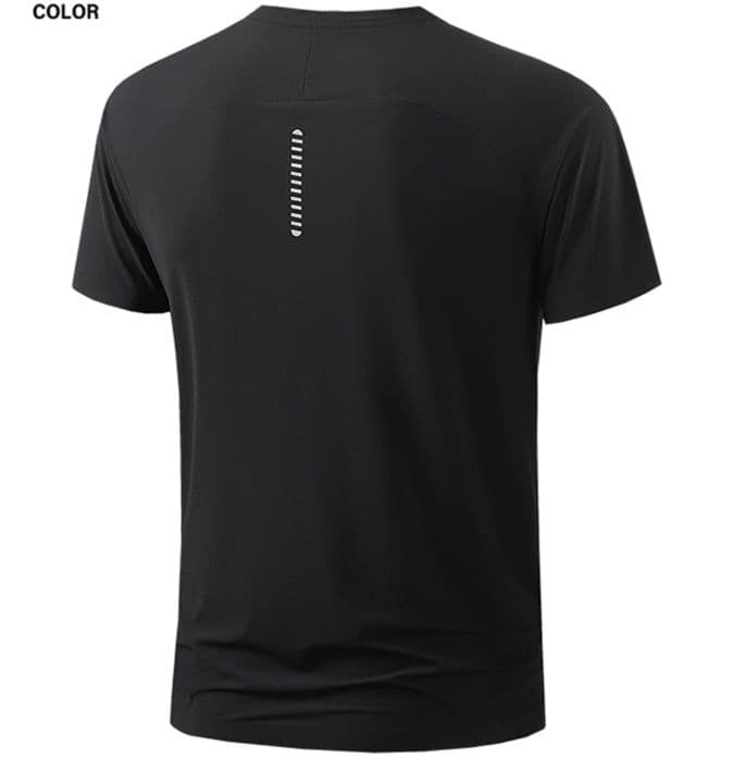 登山用速乾機能素材クルーネック半袖スポーツTシャツ