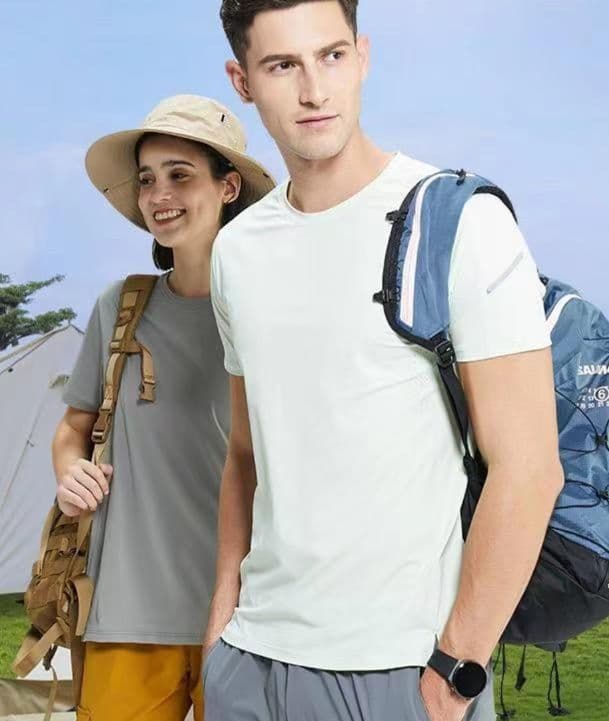 高機能吸汗速乾登山用半袖スポーツTシャツ