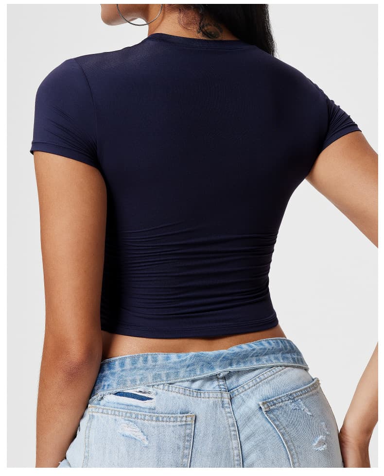 スポーツTシャツ 美シルエット ランニングクロップド