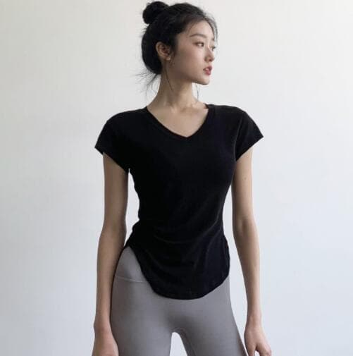 スポーツTシャツ レディース速乾スポーツシャツ ヨガ フィットネス用
