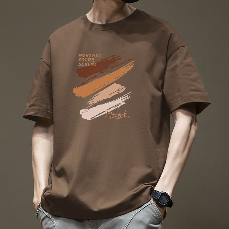 スポーツTシャツ メンズ プリント半袖シャツ ゆったりシンプル運動着 全9色