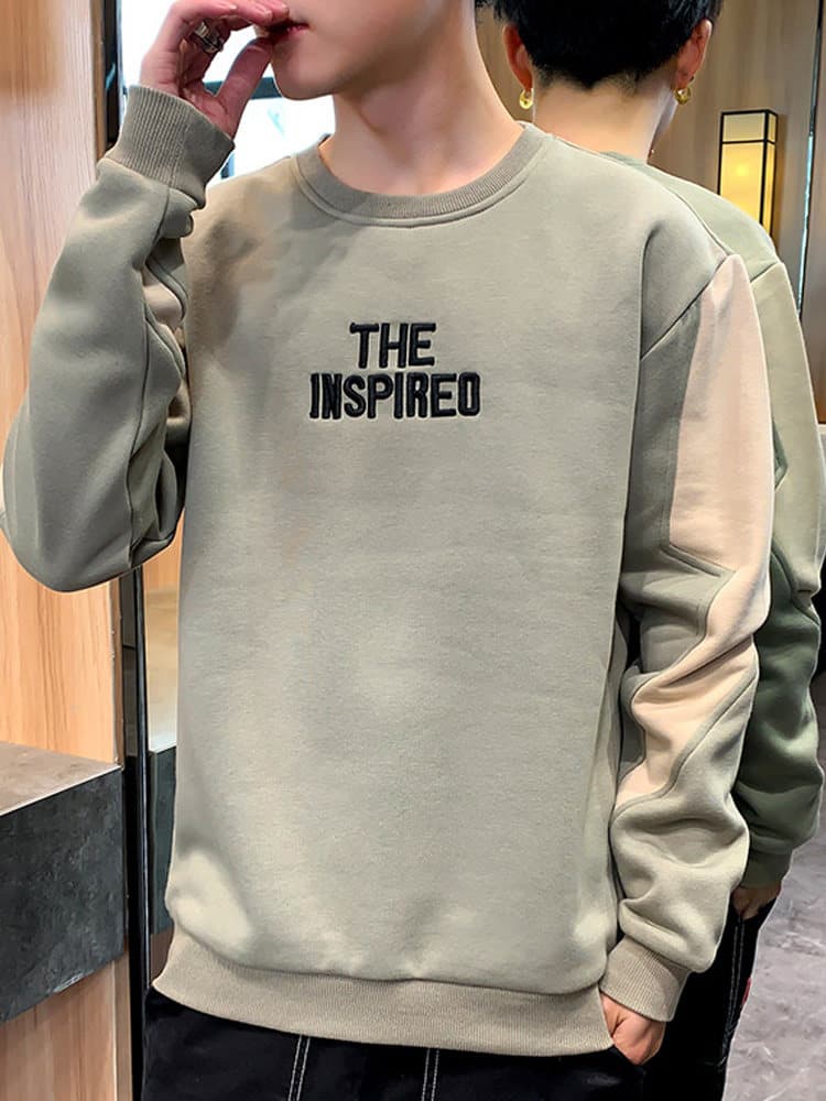 スポーツTシャツ インスパイア刺繍ロゴ長袖トレーナー ランニング