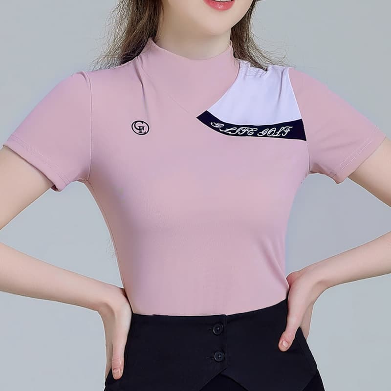 スポーツTシャツ ゴルフ ゴルフシーンに映える切替デザインシャツ