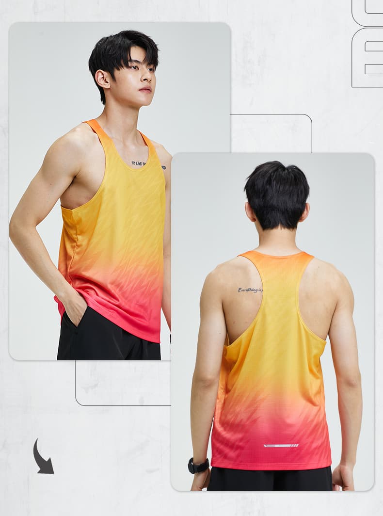 スポーツTシャツ グラデーションタンクトップ