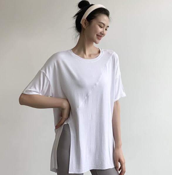 スポーツTシャツ レディース速乾半袖ティーシャツ ヨガフィットネス用