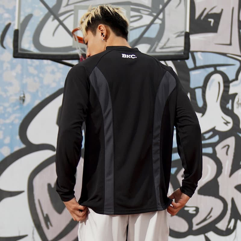 スポーツTシャツ バスケハーフジップ コートサイド 