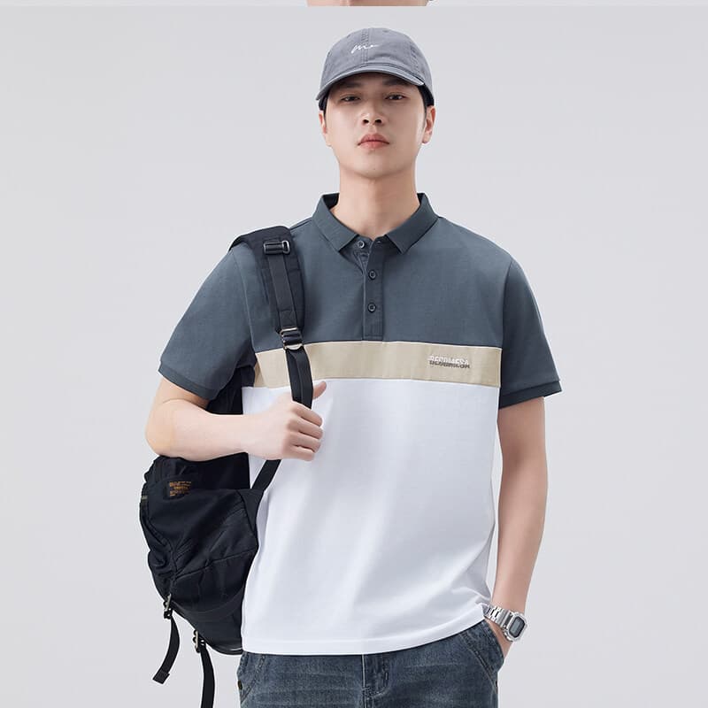 スポーツTシャツ 切替デザイン爽快ゴルフ用ポロシャツ