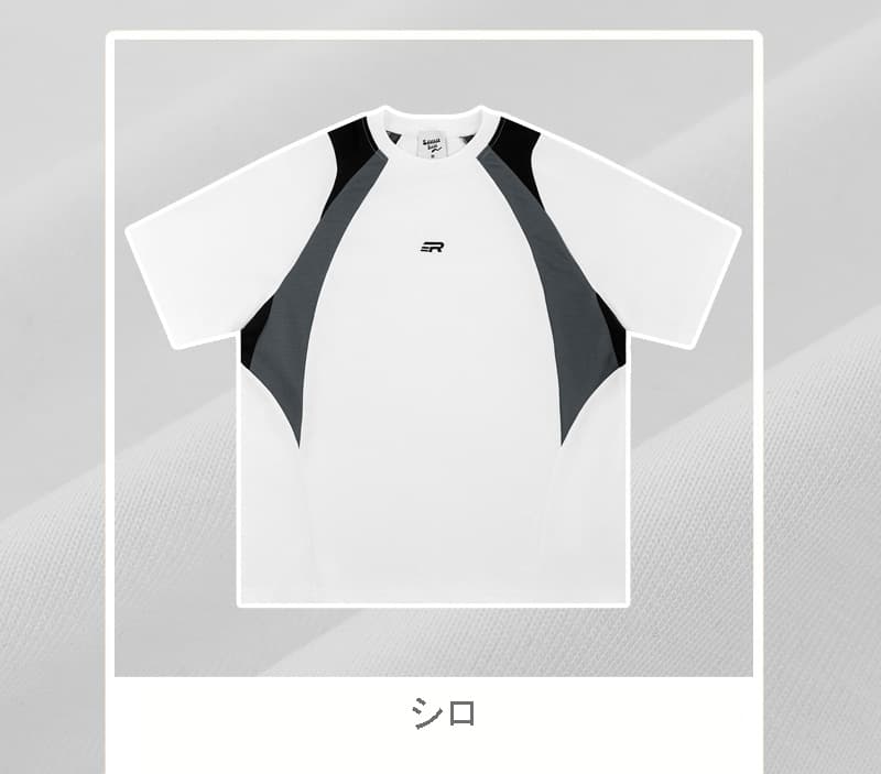 スポーツTシャツ 男女兼用スポーツ半袖シャツ 通気性メッシュ素材 全2色