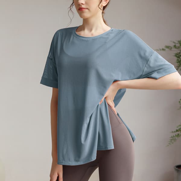 スポーツTシャツ 二〇二五年新作レディースメッシュシャツ速乾薄手ヨガウェア冷感