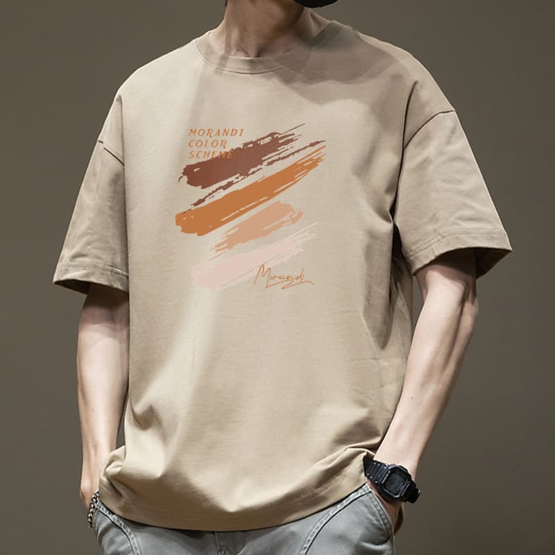 スポーツTシャツ メンズ プリント半袖シャツ ゆったりシンプル運動着 全9色