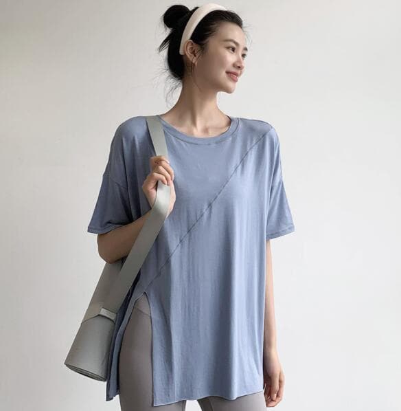 スポーツTシャツ レディース速乾半袖ティーシャツ ヨガフィットネス用