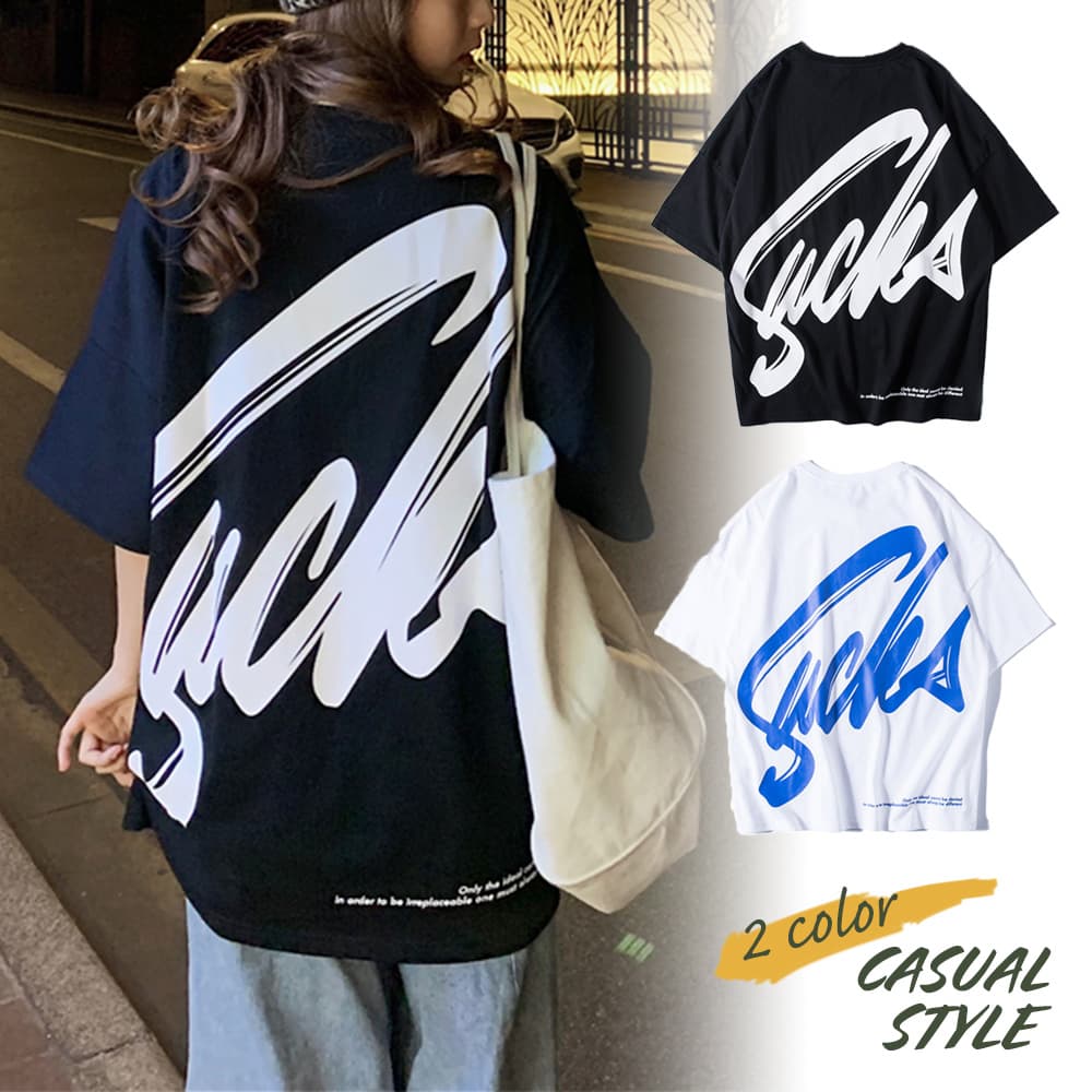 レディース春夏ロゴ半袖ランニング　スポーツTシャツ