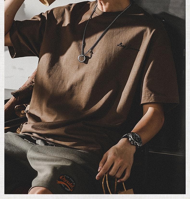 スポーツTシャツ メンズ 文字刺繍半袖ランニングTシャツ ゆったり 綿素材 全4色