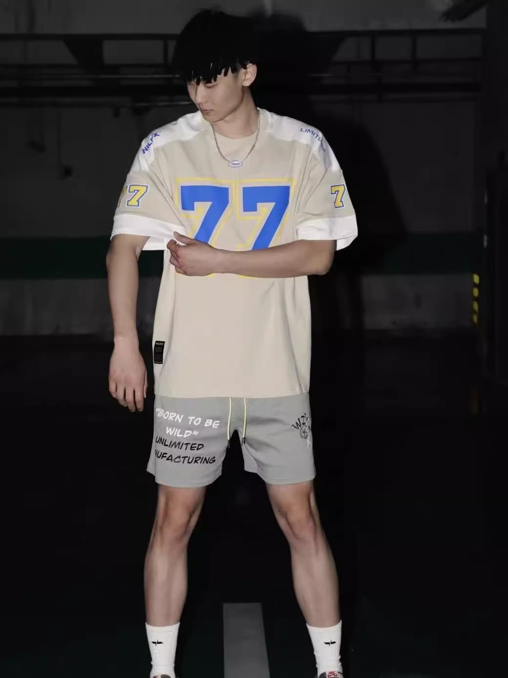 スポーツTシャツ バスケ ダブルナンバーストリートバスケTシャツ