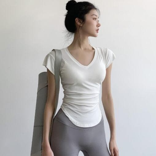スポーツTシャツ レディース速乾スポーツシャツ ヨガ フィットネス用