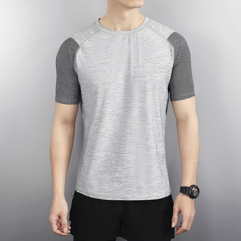 スポーツTシャツ 矢印模様ドライフィット速乾ランニング半袖