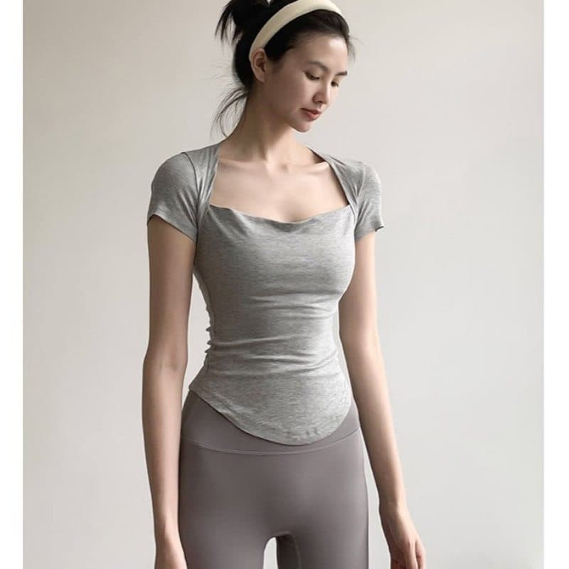 スポーツTシャツ 速乾機能付きスポーツ用半袖トップス レディース