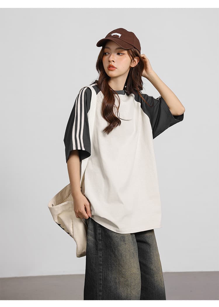 スポーツTシャツ 男女兼用スポーツ風半袖シャツ カジュアル