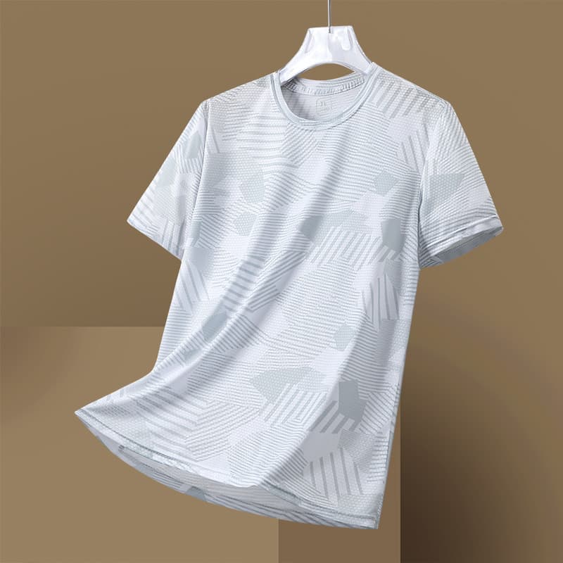 スポーツTシャツ 疾風ドライ 幾何学模様ランニングウェア