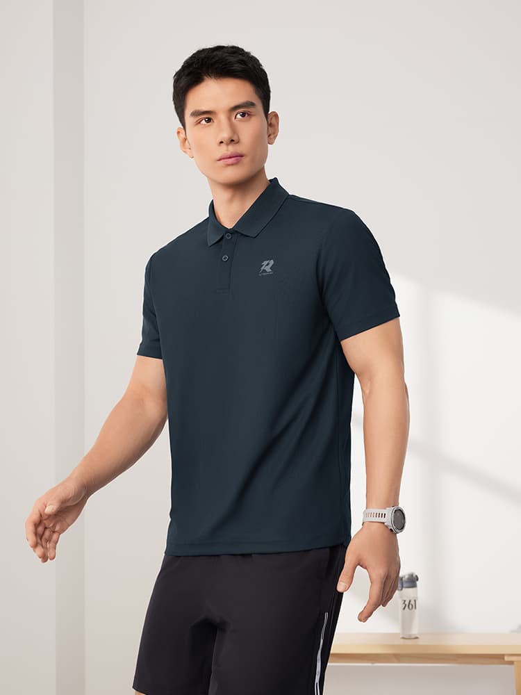スポーツTシャツ ランニング さらり快適ポロシャツ
