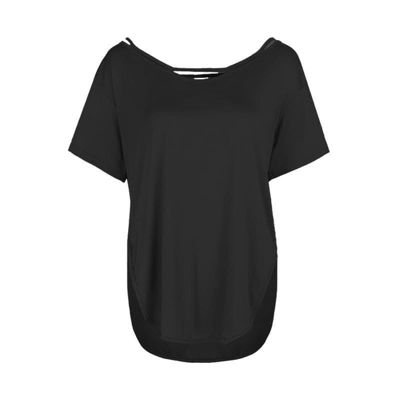 速乾スポーツTシャツ レディース ヨガ トレーニング用