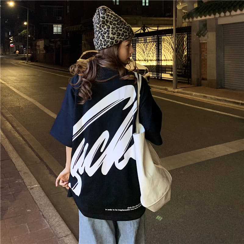 レディース春夏ロゴ半袖ランニング　スポーツTシャツ