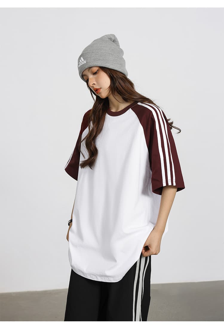 スポーツTシャツ 男女兼用スポーツ風半袖シャツ カジュアル